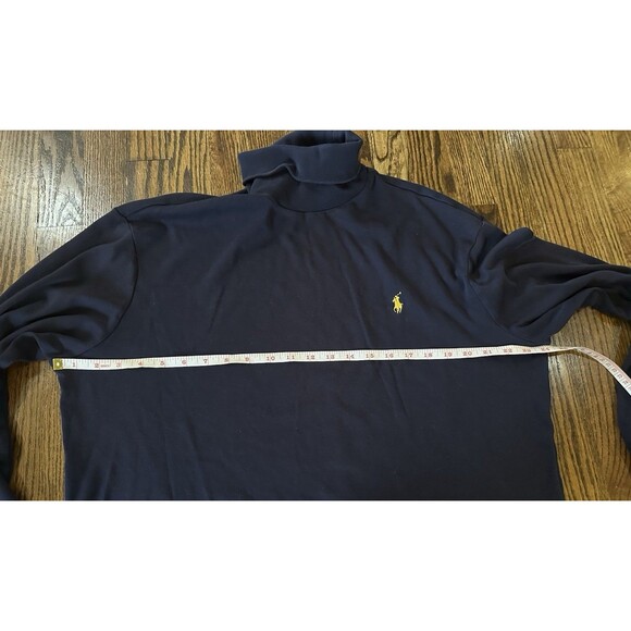 Ralph Lauren Polo Men's 100% Cotton Navy Turtleneck Polo Emblem Size Large‎ EUC - Picture 4 of 8
